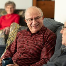 elderly man chatting