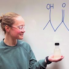 Kaja with drink and formula