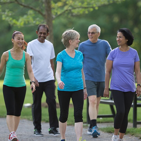 People walking outdoors