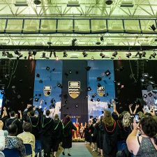 Convocation, cap throw